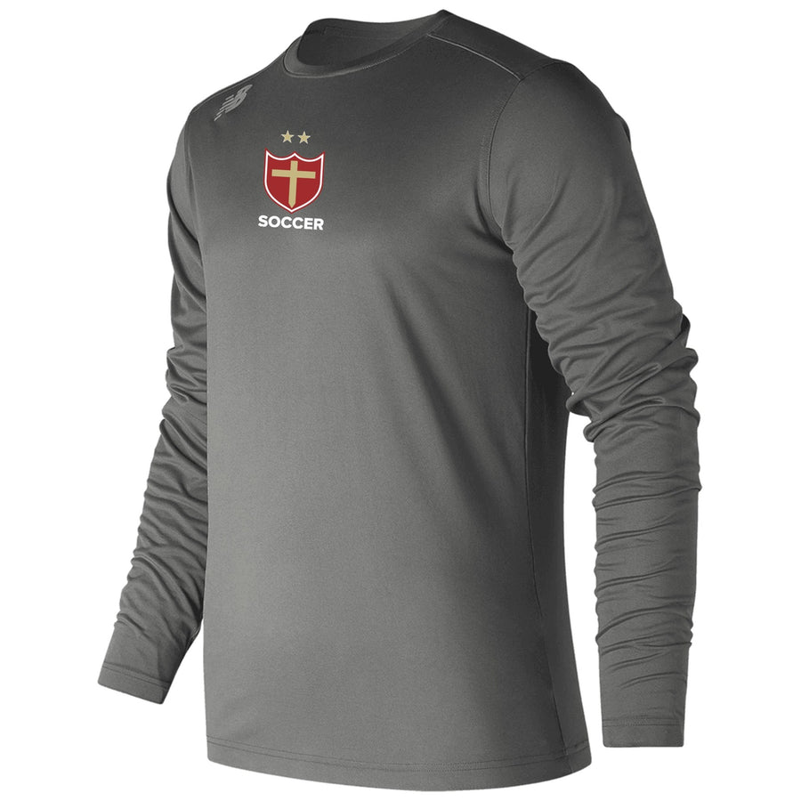New Balance Brother Martin Youth Long-Sleeve Tech T-Shirt - Grey Brother Martin 24 - Third Coast Soccer
