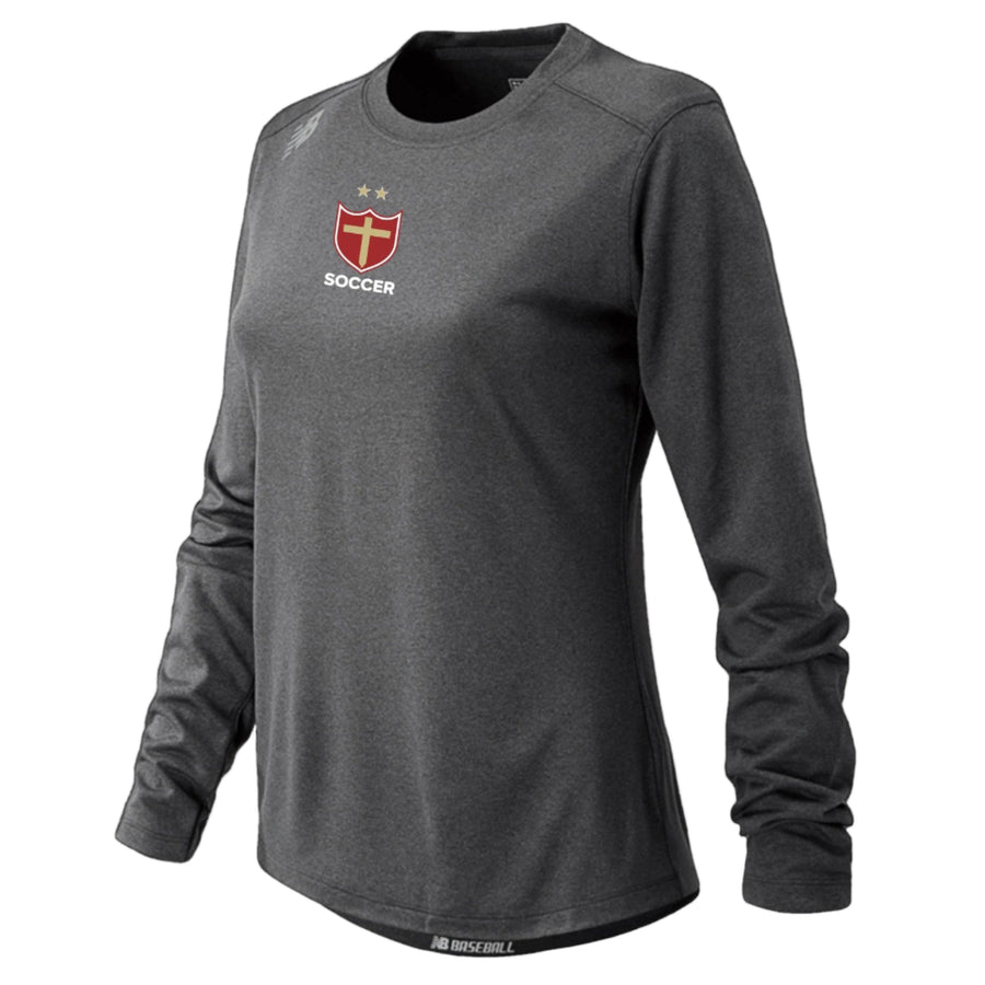 New Balance Brother Martin Women's Long-Sleeve Tech T-Shirt - Grey Brother Martin 24 - Third Coast Soccer