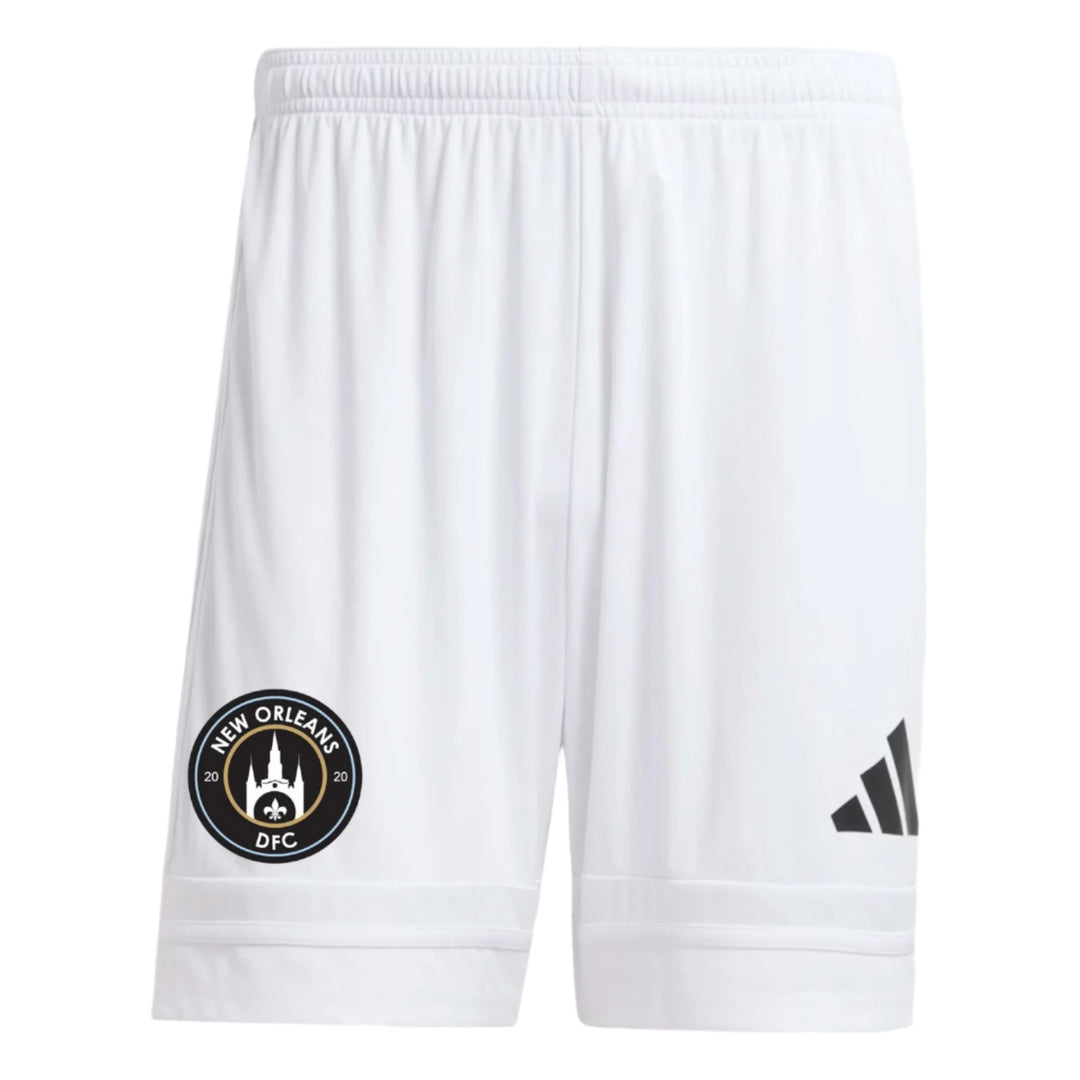 adidas New Orleans DFC Men's Squadra 25 Short - White NODFC 25-27 - Third Coast Soccer