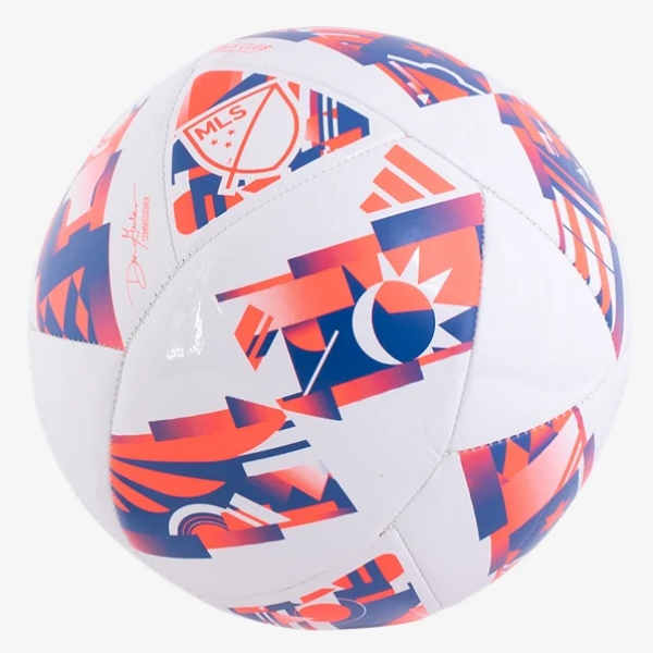 adidas MLS Club Ball 2024 - White/Solar Red/Glory Blue Balls   - Third Coast Soccer