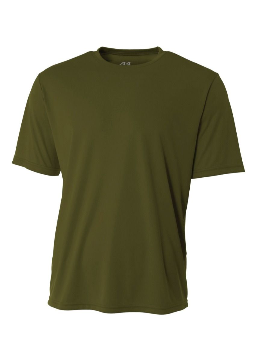 A4 Youth Cooling Performance Crew Training Jersey Military Green Youth Xsmall - Third Coast Soccer