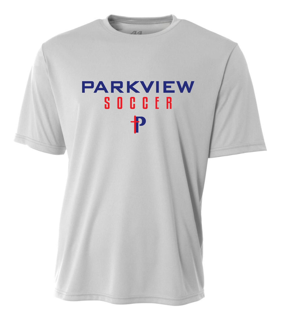 A4 Parkview Baptist Soccer Training Jersey - Silver Parkview Baptist School Grey Youth Small - Third Coast Soccer