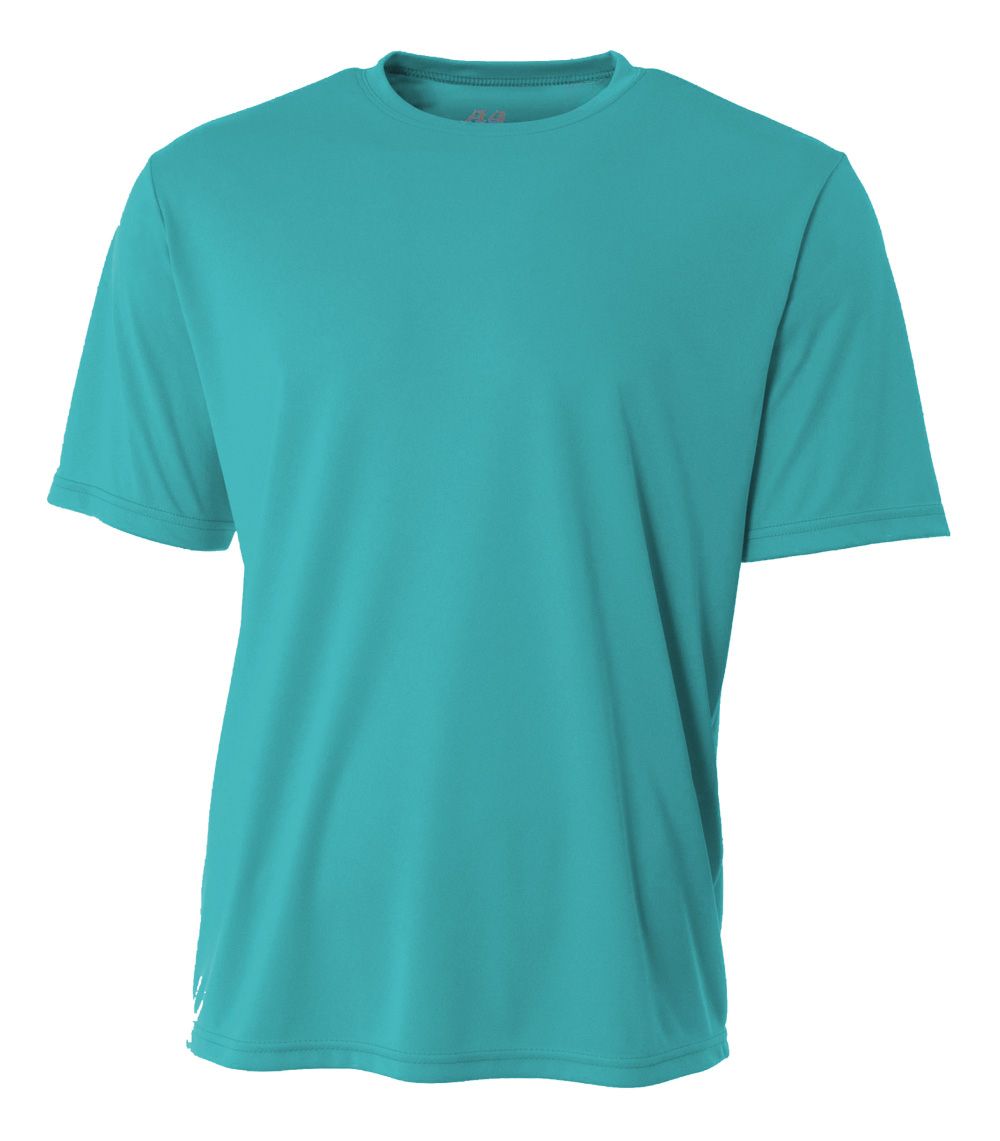 A4 Youth Cooling Performance Crew Training Jersey Teal Youth Xsmall - Third Coast Soccer