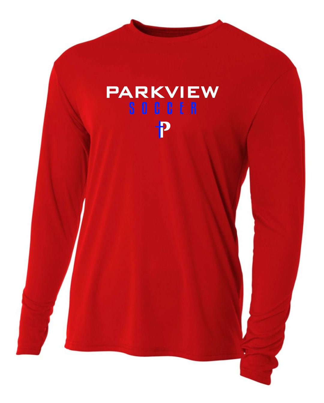 A4 Parkview Baptist Soccer LS Training Jersey - Red
