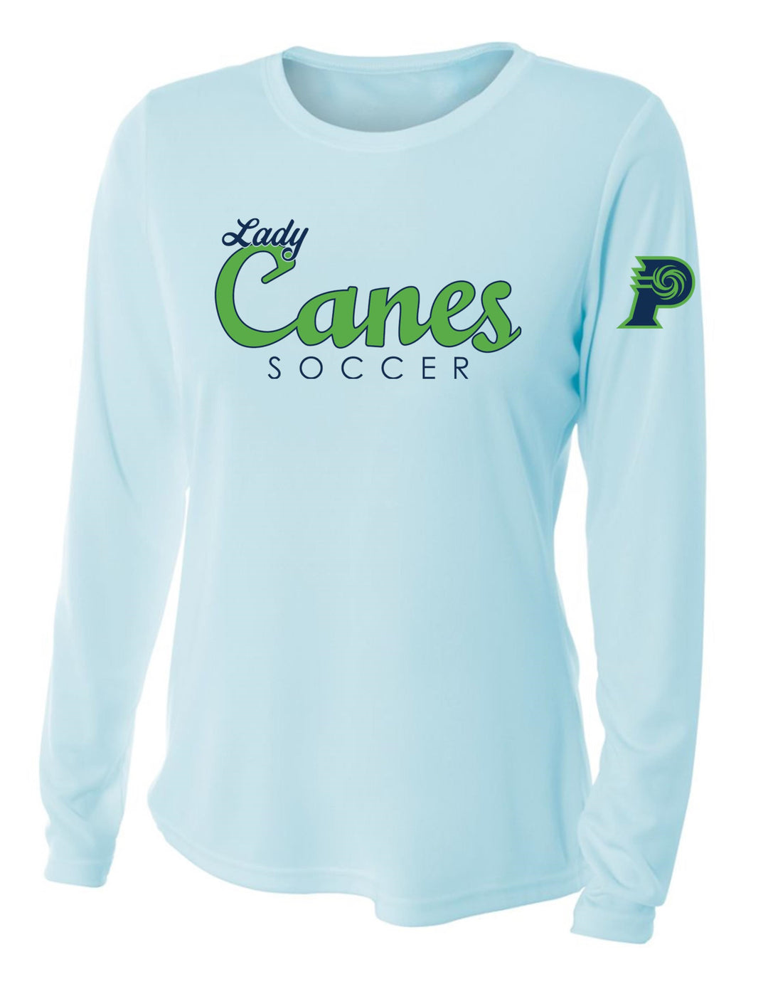 A4 PVHS Soccer LS Training Jersey - Pastel Blue Prairieville High School - Third Coast Soccer
