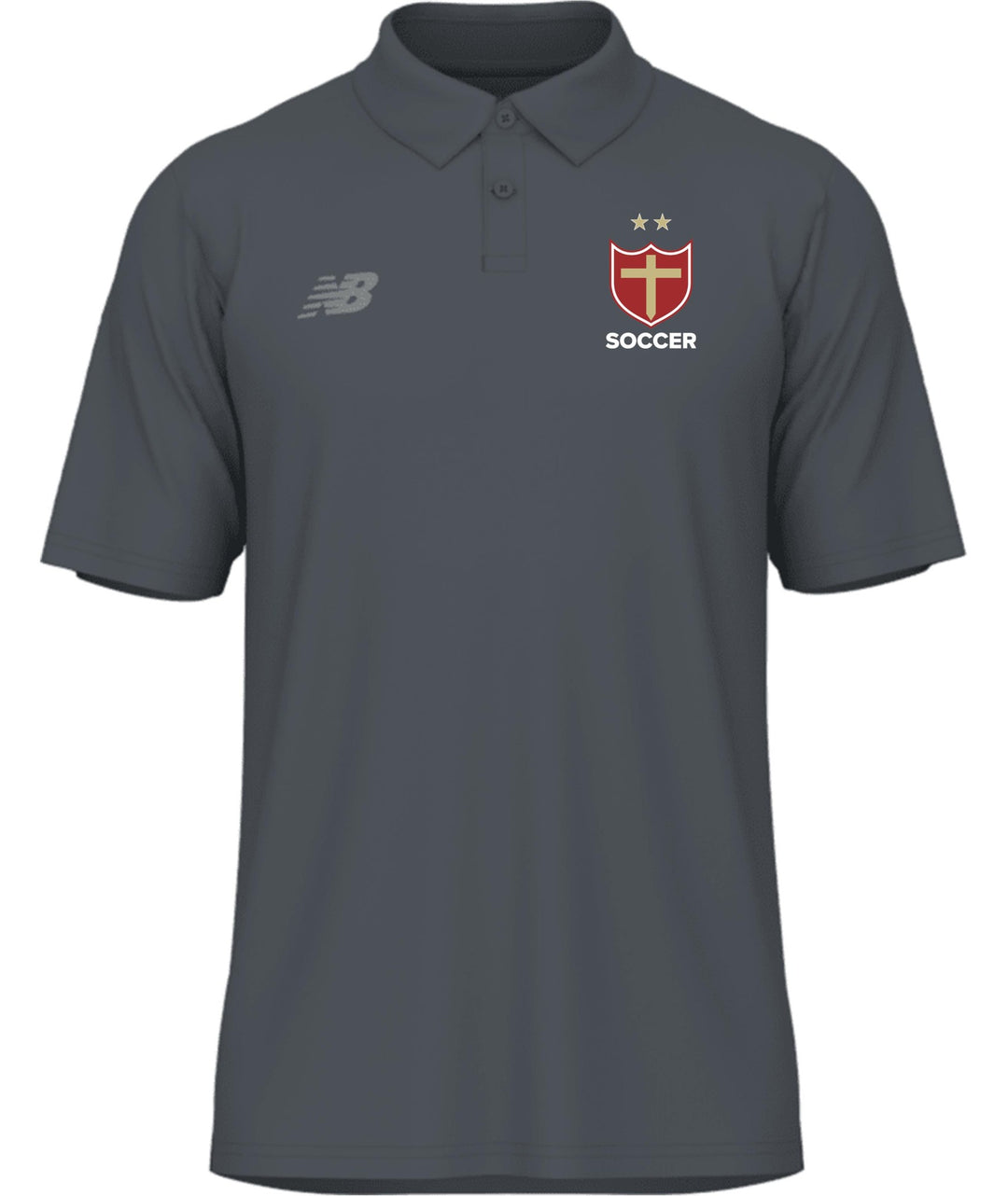 New Balance Brother Martin Performance Polo - Grey Brother Martin 25 - Third Coast Soccer