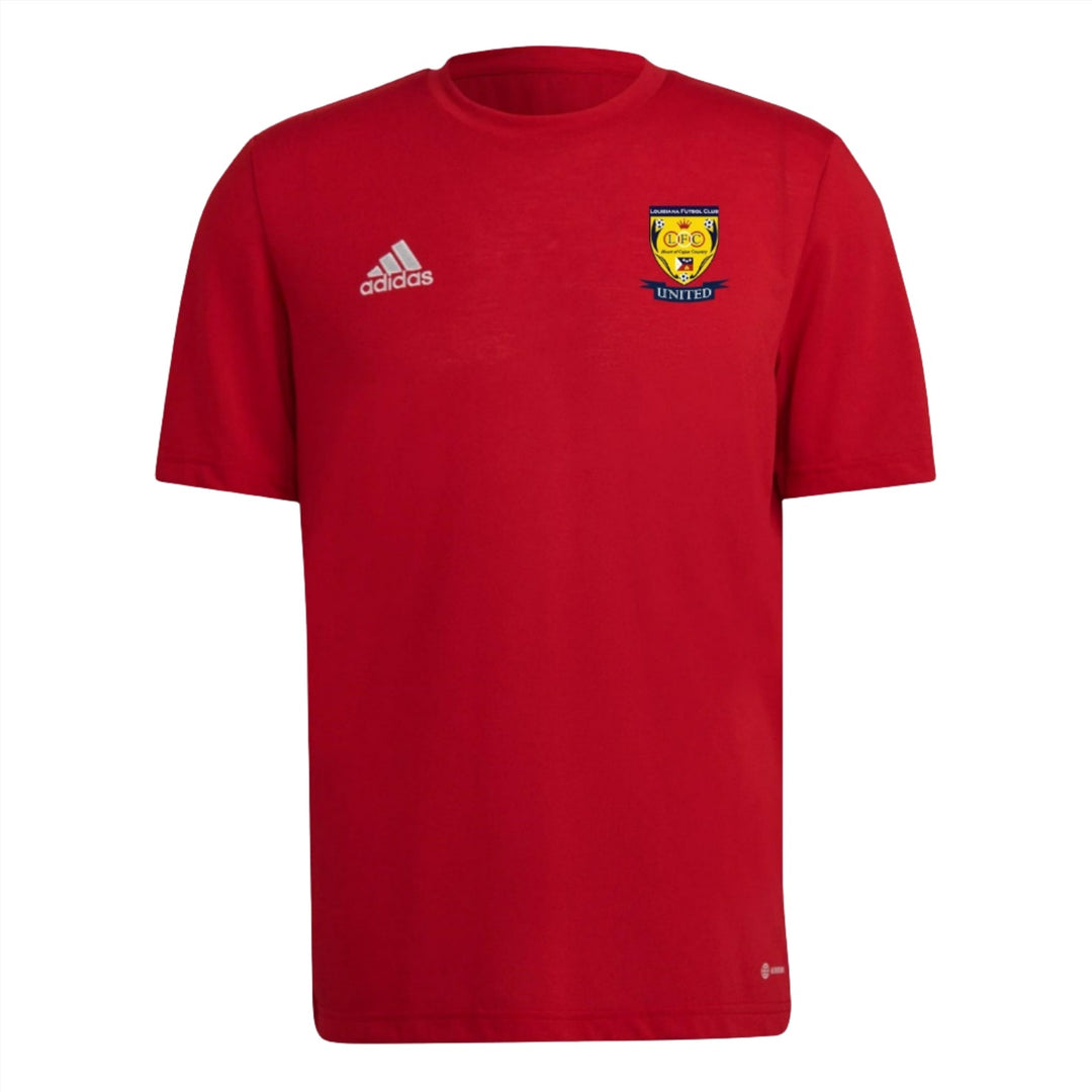 adidas Louisiana FC Men's Entrada 22 Poly Tee - Red Louisiana Futbol Club 24 - Third Coast Soccer