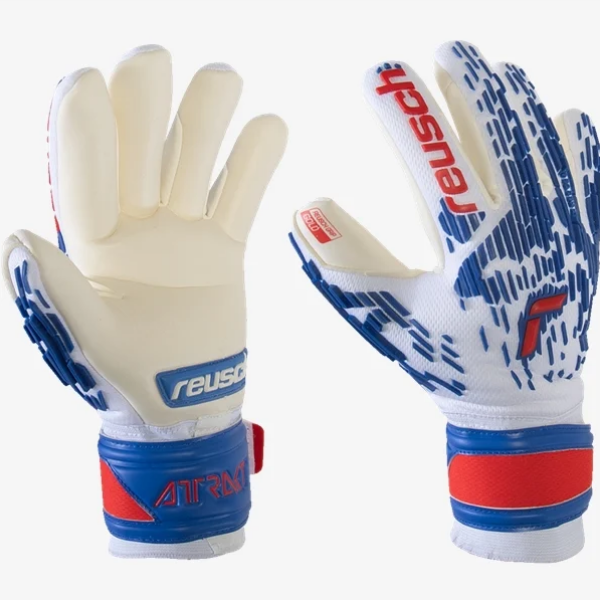 reusch Attrakt Freegel Gold Sleek Finger Support Goalkeeper Gloves Gloves   - Third Coast Soccer