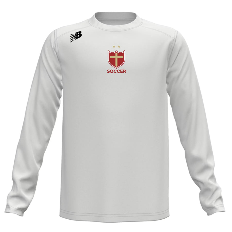 New Balance Brother Martin Youth Long-Sleeve Tech T-Shirt - White Brother Martin 24 - Third Coast Soccer