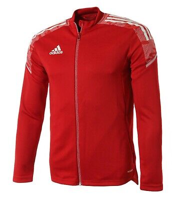 adidas Condivo 21 Track Jacket - Red/White apparel closeout - Third Coast Soccer