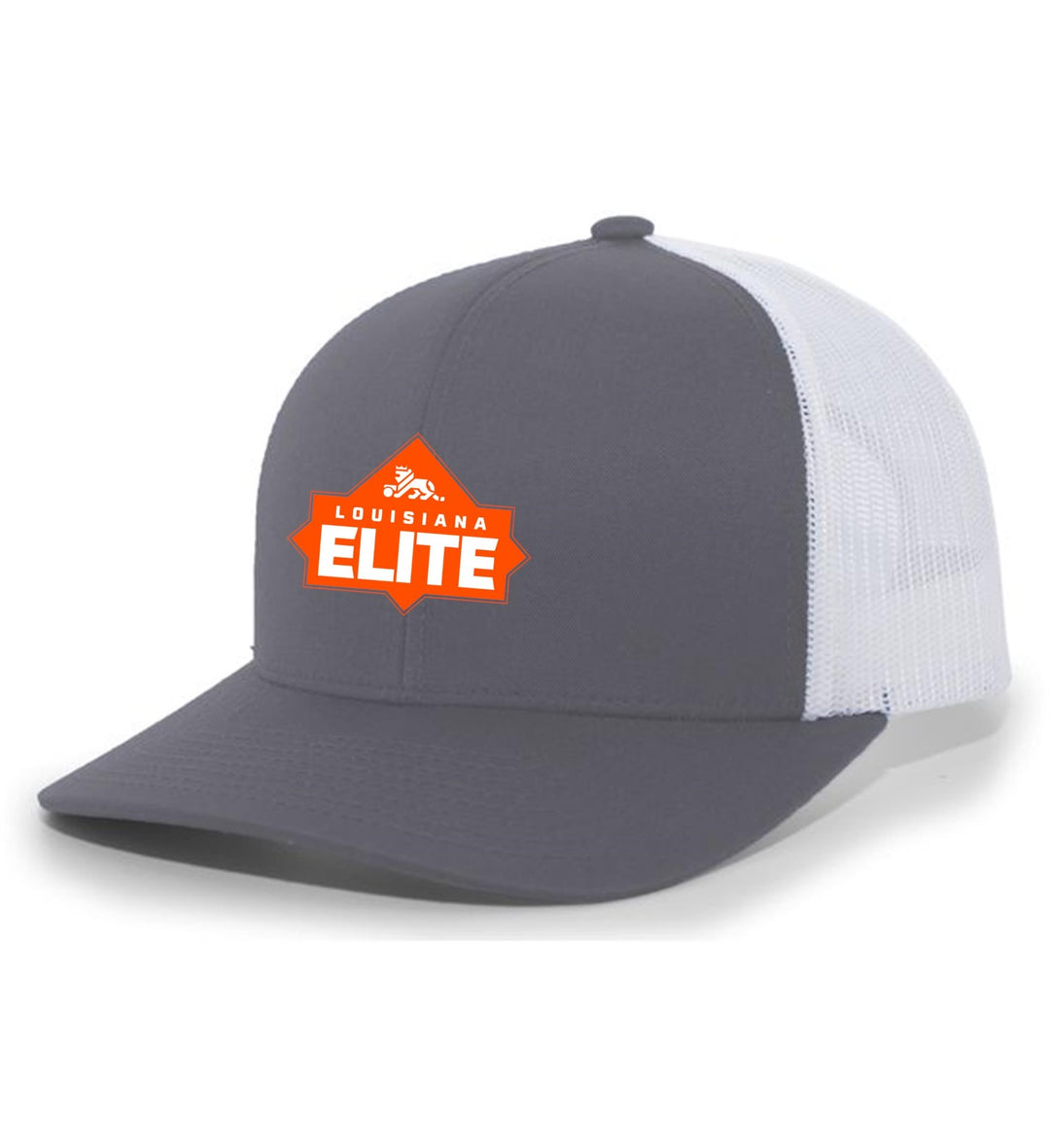 Louisiana Elite Flexfit Premium Trucker Louisiana Elite Spiritwear Full Color Patch Silver/White - Third Coast Soccer