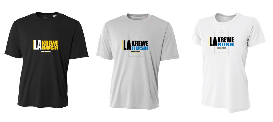 A4 LA Krewe-Rush Short-Sleeve Shirt - Breathe Soccer - Black, Silver Or White LA Krewe Rush Spiritwear - Third Coast Soccer