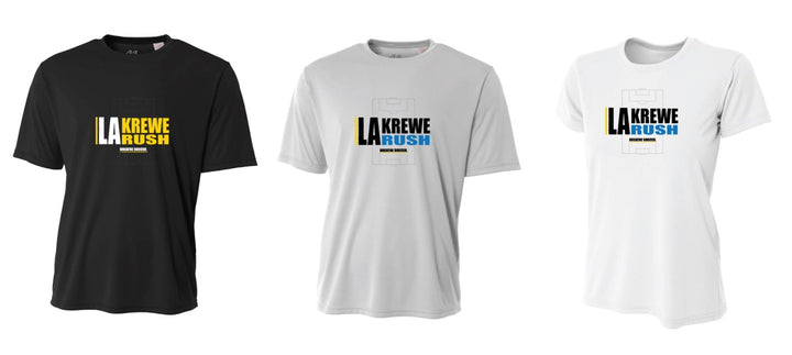 A4 LA Krewe-Rush Short-Sleeve Shirt - Breathe Soccer - Black, Silver Or White LA Krewe Rush Spiritwear - Third Coast Soccer