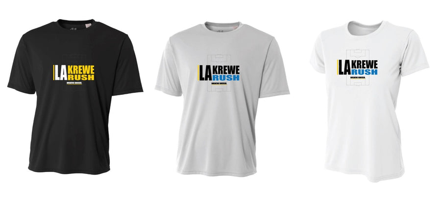 A4 LA Krewe-Rush Short-Sleeve Shirt - Breathe Soccer - Black, Silver Or White LA Krewe Rush Spiritwear - Third Coast Soccer