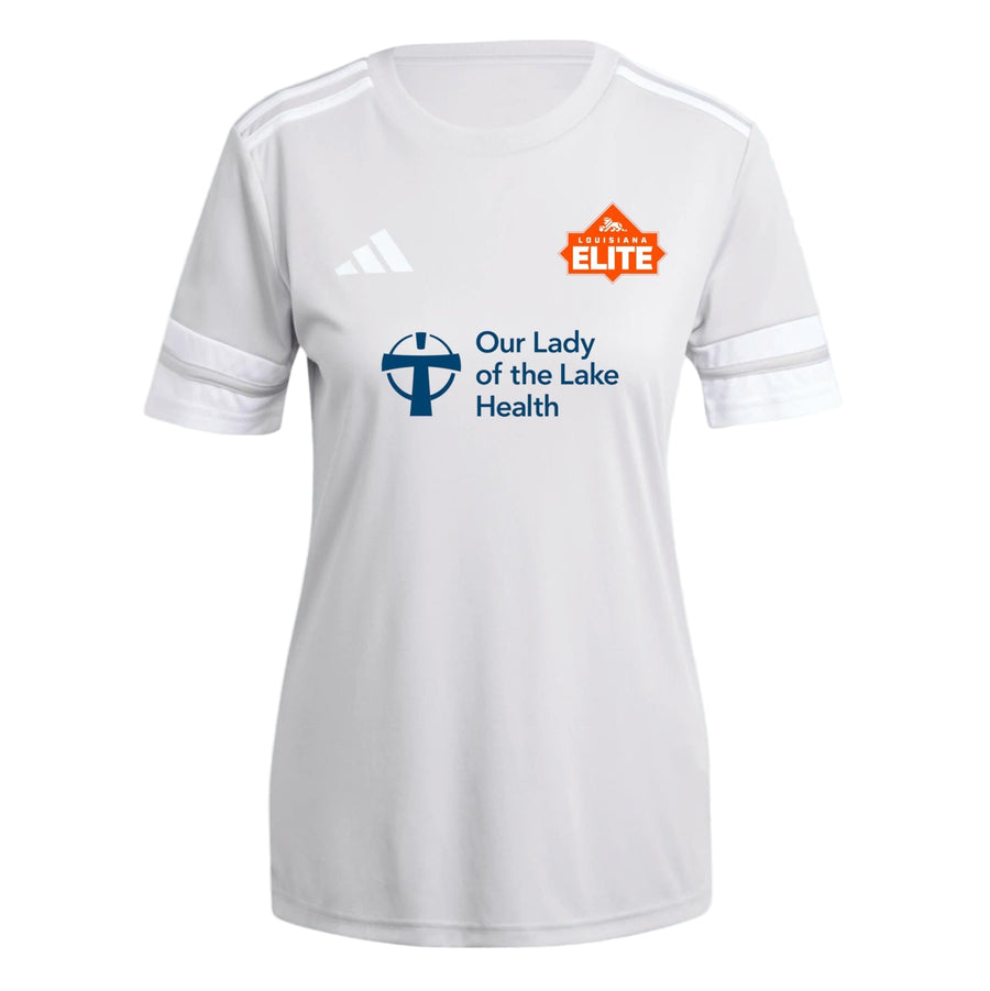 adidas Women's Louisiana Elite Squadra 25 Jersey - Light Grey/White Louisiana Elite Girls - Third Coast Soccer