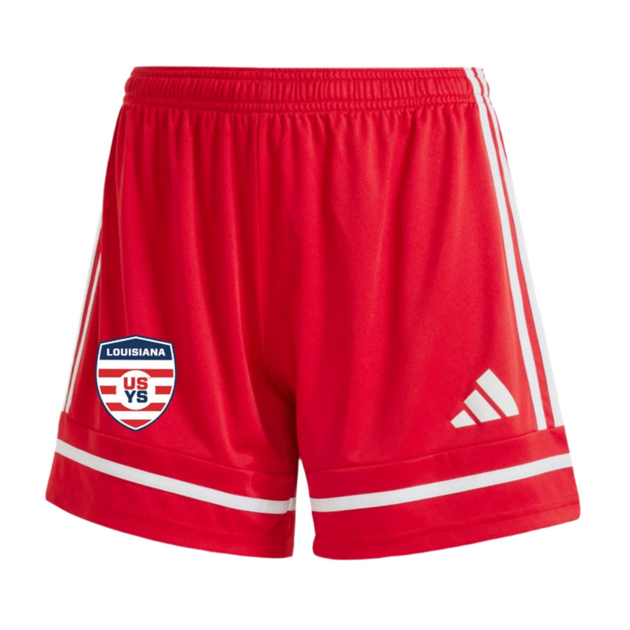adidas Louisiana Select Women's Squadra 25 Short - Red Louisiana ODP 25 Sngl - Third Coast Soccer