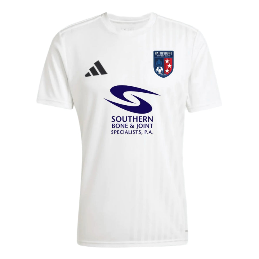 adidas HFC Men's Campeon 25 Jersey - White Hattiesburg FC 2025-2027 - Third Coast Soccer