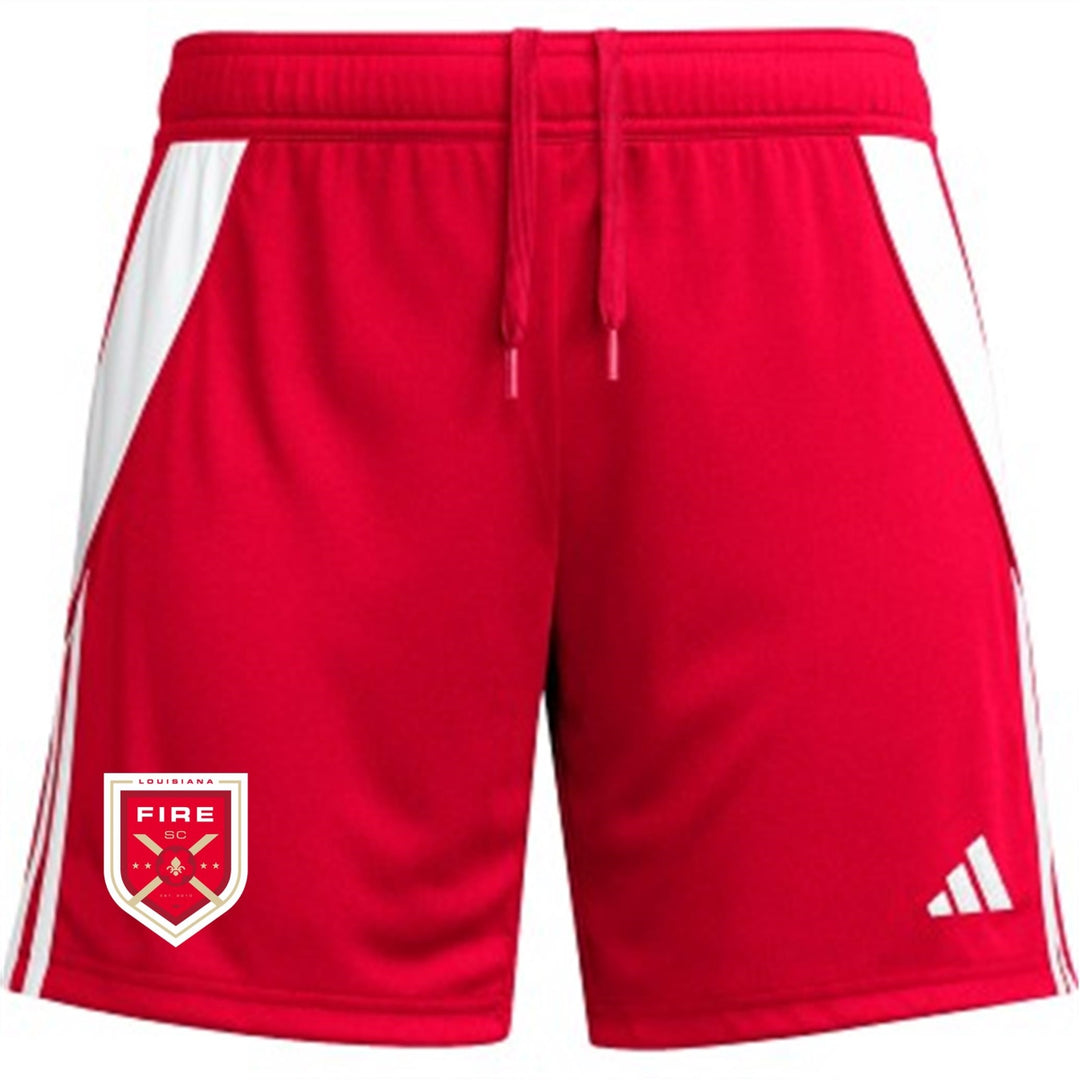 adidas Louisiana Fire Women's Tiro 24 Short - Red/White Louisiana Fire 2024-2026 - Third Coast Soccer