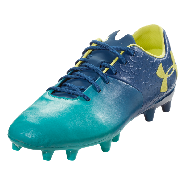 Under Armour Magnetico Premiere FG - Teal Punch/Moroccan Blue Men's Footwear Closeout Teal/Moroccan Blue/Yellow Mens 6.5 - Third Coast Soccer