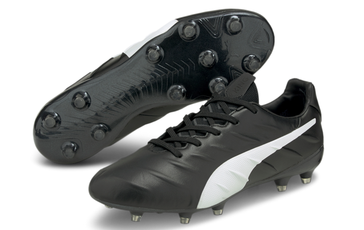 Puma King Platinum 21 FG/AG - Black/White Men's Footwear Closeout - Third Coast Soccer