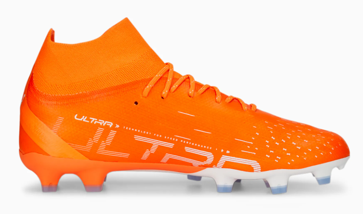 Puma Ultra Pro FG - Ultra Orange/White/Blue Glimmer Men's Footwear Closeout   - Third Coast Soccer