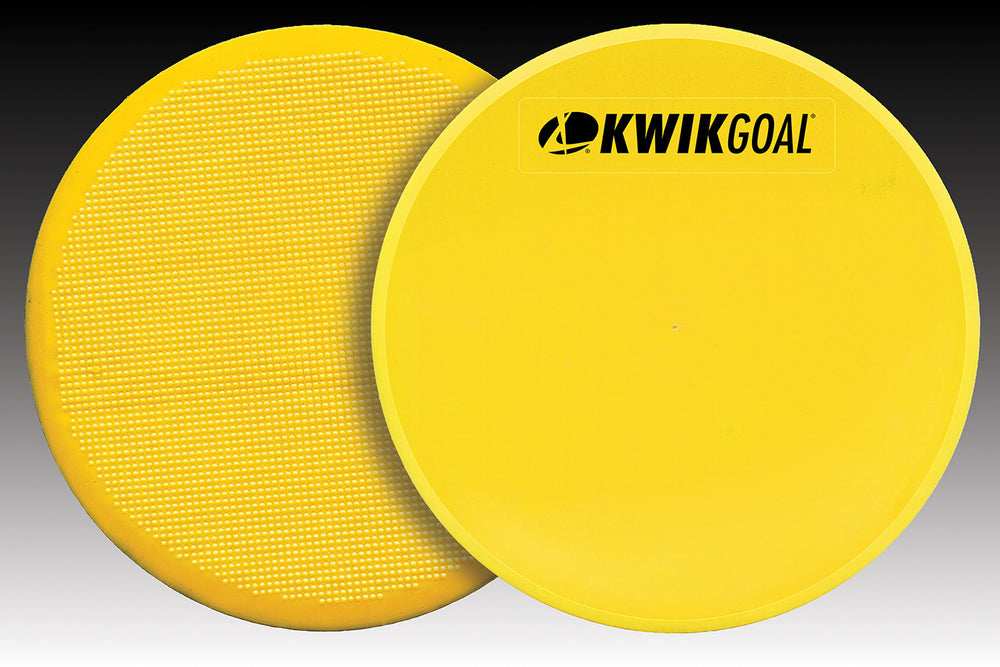 KwikGoal Flat Round Markers (Pack of 10) Coaching Accessories Yellow  - Third Coast Soccer