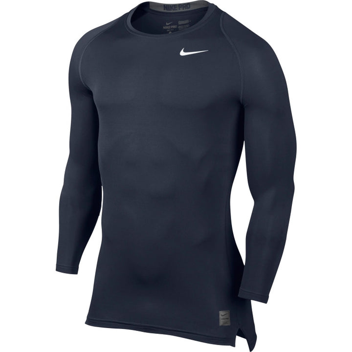 Nike Pro Cool Compression Long Sleeve Top Training Wear College Navy/Cool Grey Mens Small - Third Coast Soccer