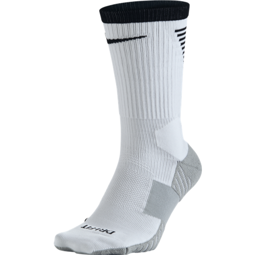 Nike Dry Squad Crew Sock Socks White/Black/Black Small - Third Coast Soccer