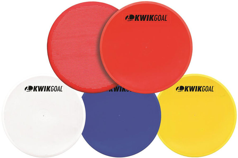 KwikGoal Flat Round Markers (Pack of 10) Coaching Accessories Yellow  - Third Coast Soccer