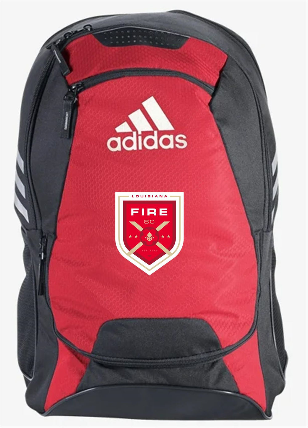 adidas Fire Stadium III Backpack - Red/Black Louisiana Fire 2022-2024 Team Power Red  - Third Coast Soccer