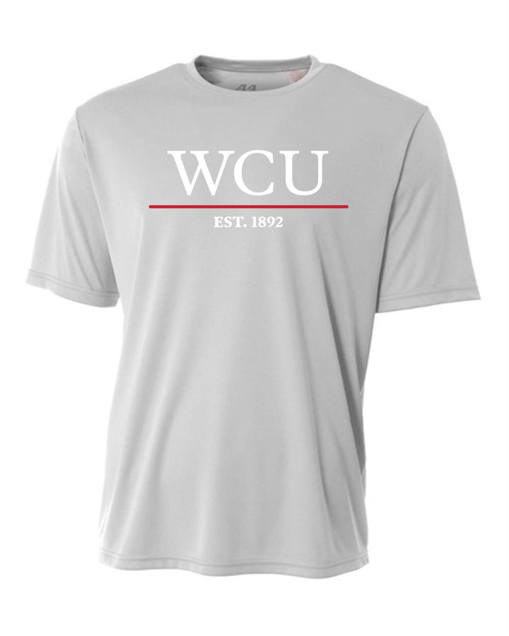WCU Hattiesburg Campus Men's Short-Sleeve Performance Shirt WCU H Silver/Grey Mens Small - Third Coast Soccer