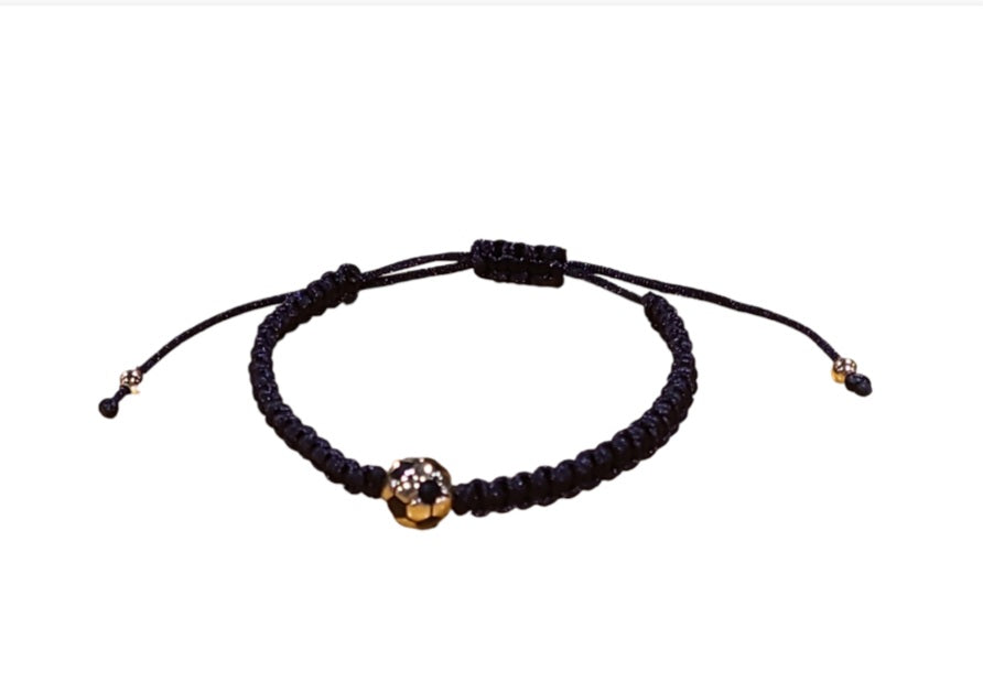 RPS Designs Adjustable Soccer Bracelet Jewelry Black  - Third Coast Soccer