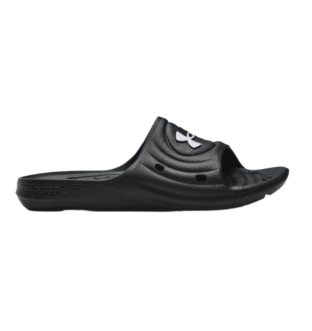 Under Armour Locker IV Slides - Black Mens Slides   - Third Coast Soccer