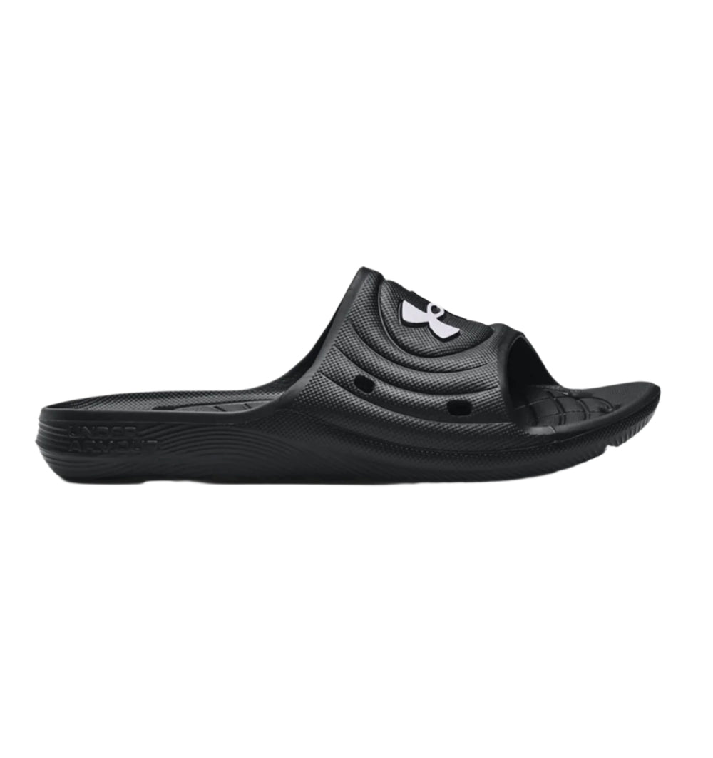 Under Armour Youth Locker IV Slides - Black Youth Footwear   - Third Coast Soccer