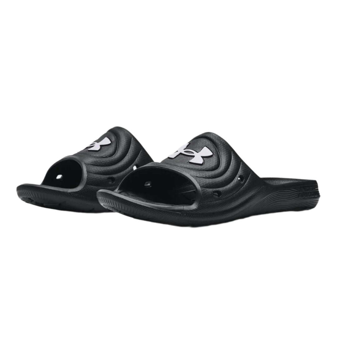 Under Armour Locker IV Slides - Black Mens Slides Black/White Mens 7 - Third Coast Soccer