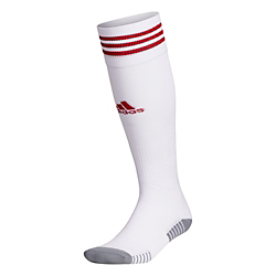 adidas Fire Copa Zone Cushion Socks - White/Red Louisiana Fire 2022-2024 Small (1Y-4Y) White/Red - Third Coast Soccer