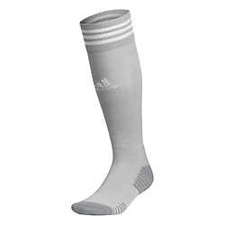 adidas Fire Copa Zone Cushion Socks - Grey/White Louisiana Fire 2022-2024 Small (1Y-4Y) Team Light Grey/White - Third Coast Soccer