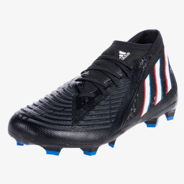 adidas Predator Edge .2 FG - Black/White/Red Men's Footwear Closeout Core Black/White/Vivid Red Mens 6.5 - Third Coast Soccer