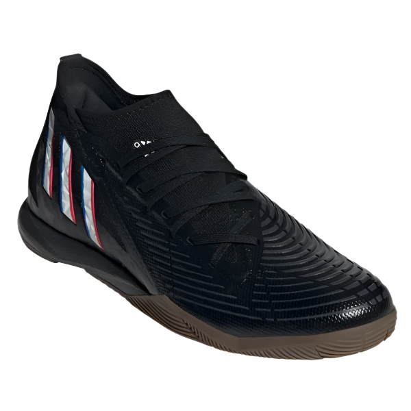 adidas Predator Edge.3 Indoor - Black/White/Red Men's Footwear Closeout Core Black/White/Vivid Red Mens 6.5 - Third Coast Soccer