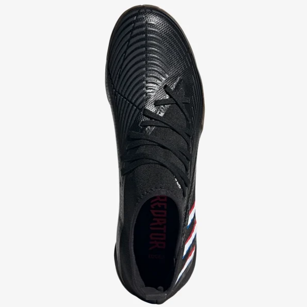 adidas Predator Edge.3 Indoor - Black/White/Red Men's Footwear Closeout   - Third Coast Soccer