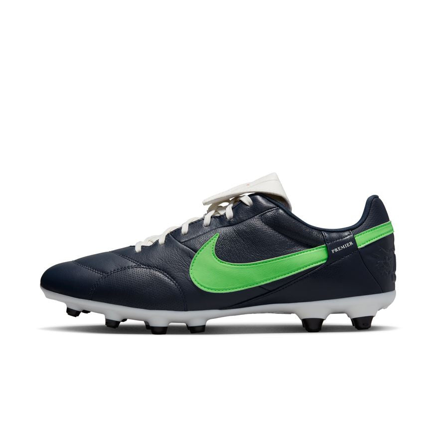 Nike Premier 3 FG - Obsidian/Rage Green/Sail Men's Footwear Closeout   - Third Coast Soccer