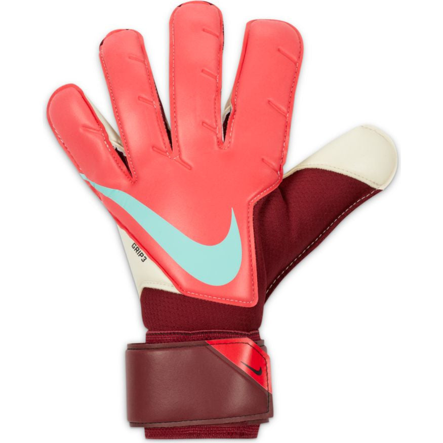 Nike Grip 3 Goalkeeper Glove - Siren Red/Team Red Gloves   - Third Coast Soccer