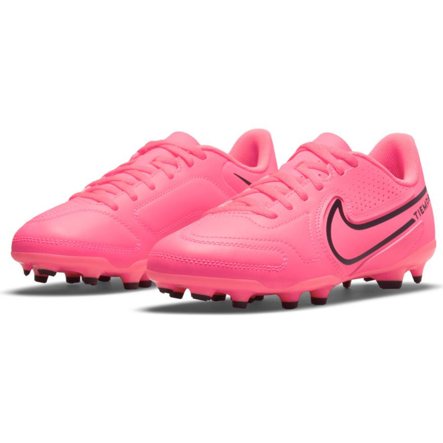 Nike Junior Tiempo Legend 9 Club FG - Racer Pink/Black Youth Firm Ground Race Pink/Black Youth 1 - Third Coast Soccer