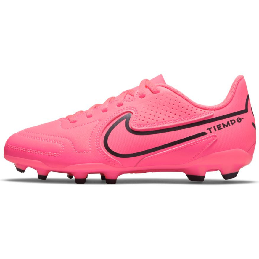 Nike Junior Tiempo Legend 9 Club FG - Racer Pink/Black Youth Firm Ground   - Third Coast Soccer