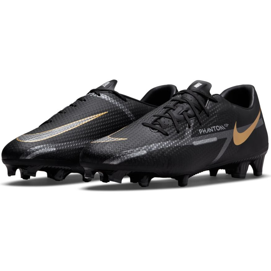 Nike Phantom GT2 Academy FG - Black/Metallic Grey/Metallic Gold Men's Footwear Closeout Black/Metallic Grey/Metallic Gold Mens 6 - Third Coast Soccer