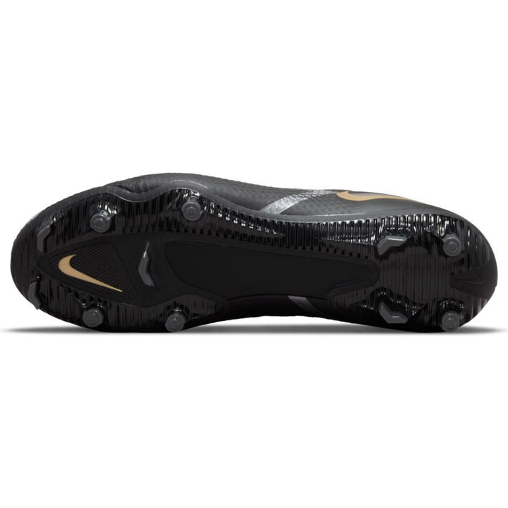 Nike Phantom GT2 Academy FG - Black/Metallic Grey/Metallic Gold Men's Footwear Closeout   - Third Coast Soccer