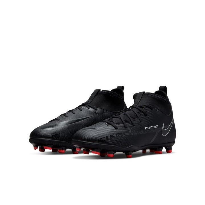 Nike Junior Phantom GT2 Club Dynamic-Fit FG - Black/Summit White/Bright Crimson Youth Footwear Closeout Black/Summit White/Bright Crim Youth 1 - Third Coast Soccer