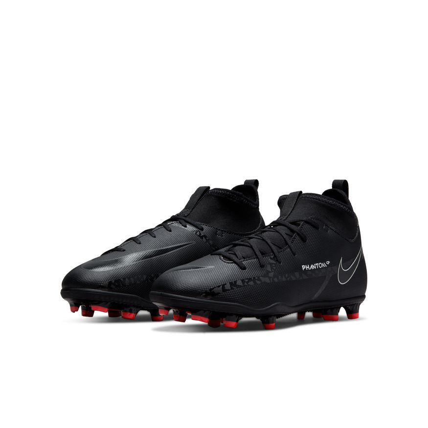 Nike Junior Phantom GT2 Club Dynamic-Fit FG - Black/Summit White/Bright Crimson Youth Footwear Closeout Black/Summit White/Bright Crim Youth 1 - Third Coast Soccer