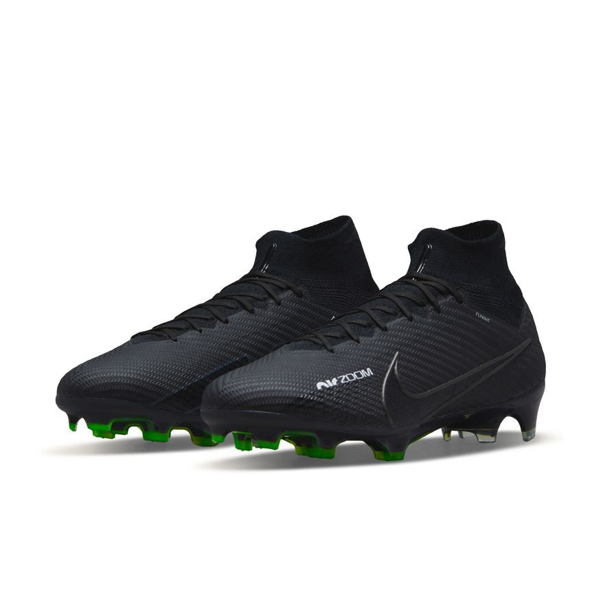 Nike Zoom Mercurial Superfly 9 Elite FG - Black/Dark Smoke Grey/White/Volt Mens Footwear Mens 7 Black/Dk Smoke Grey/White/Volt - Third Coast Soccer