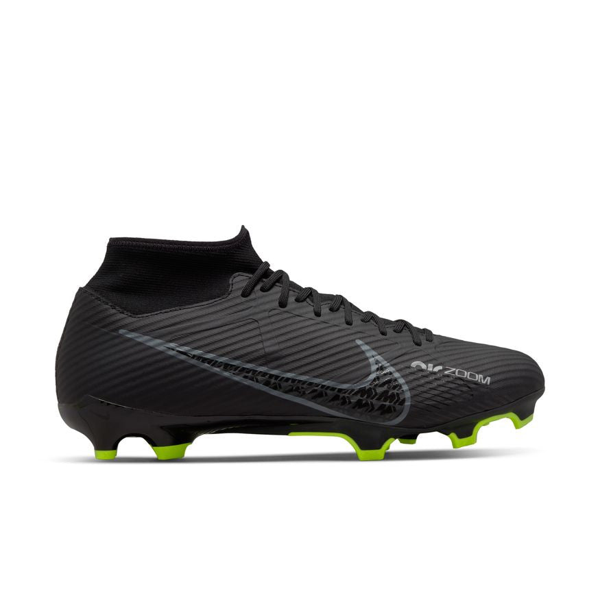 Nike Zoom Mercurial Superfly 9 Academy FG - Black/Smoke Grey/White/Volt Men's Footwear Closeout   - Third Coast Soccer